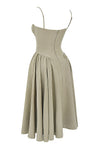 Korset Midi Zomerjurk Met Open Rug