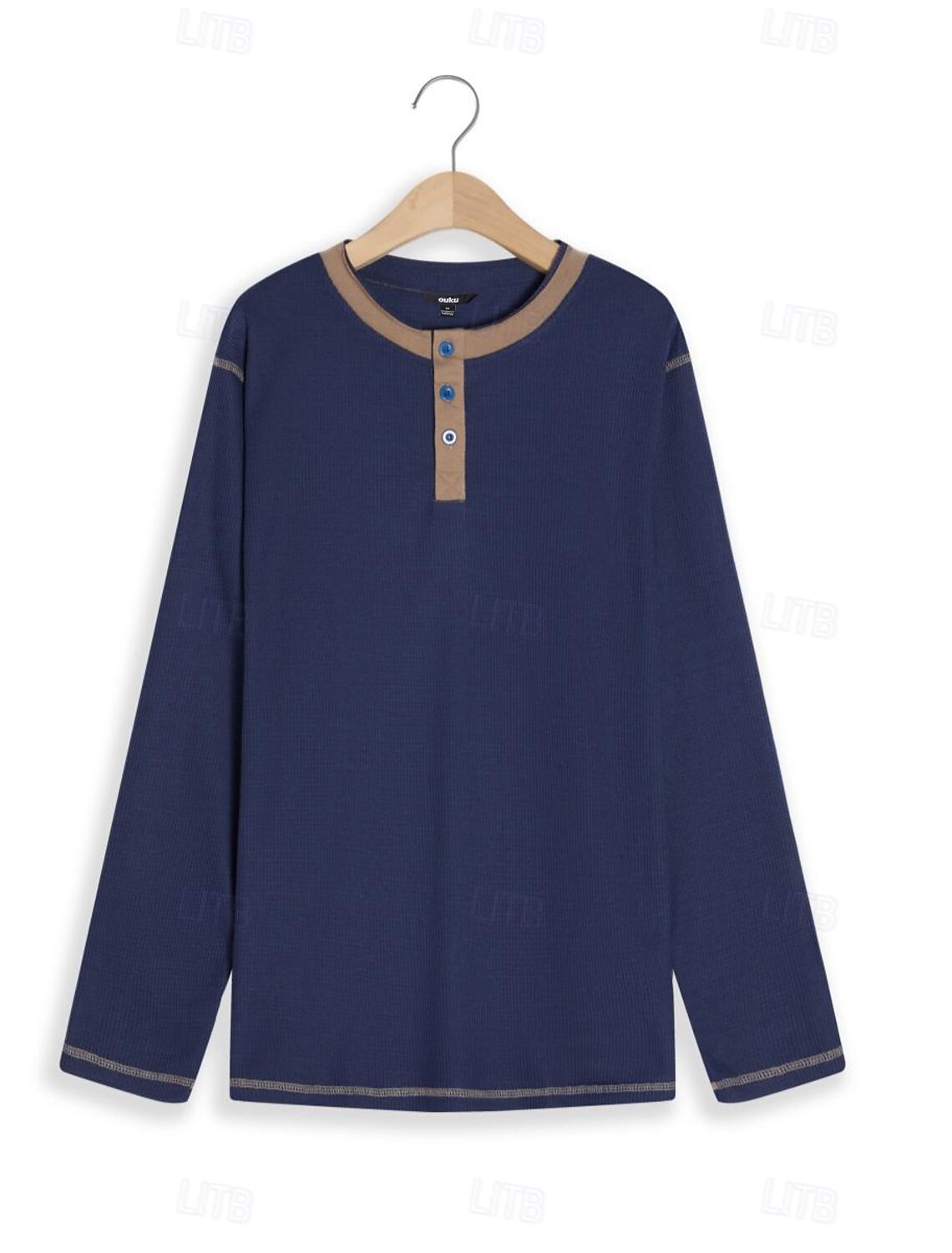 Men's Vintage Shirt Met Lange Mouwen