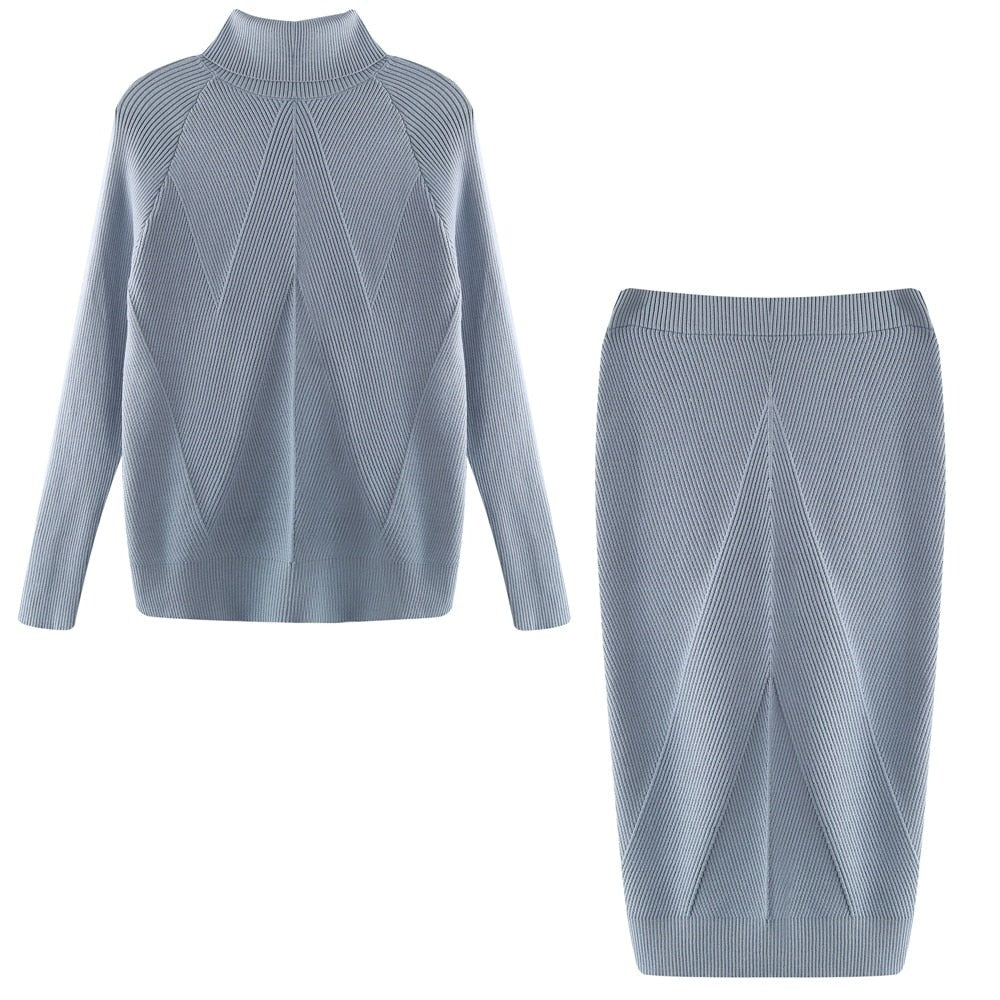 Trendy Gebreide Coltrui En Rok | Winter