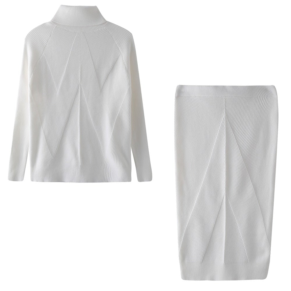 Trendy Gebreide Coltrui En Rok | Winter