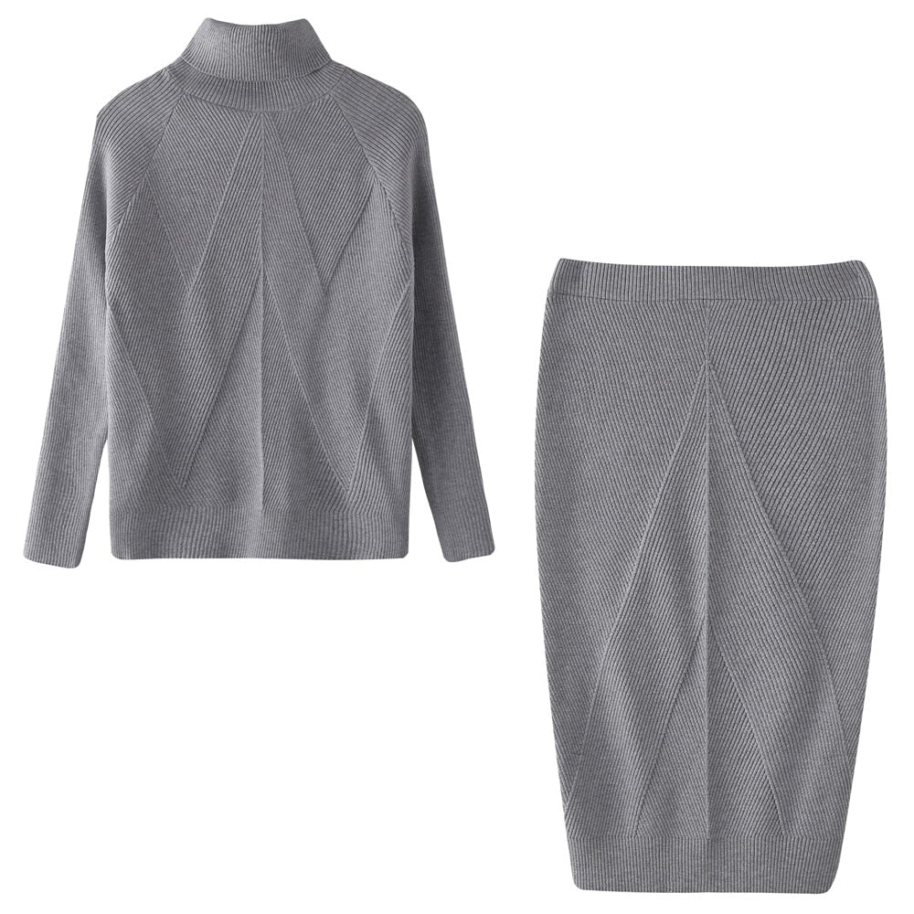 Trendy Gebreide Coltrui En Rok | Winter