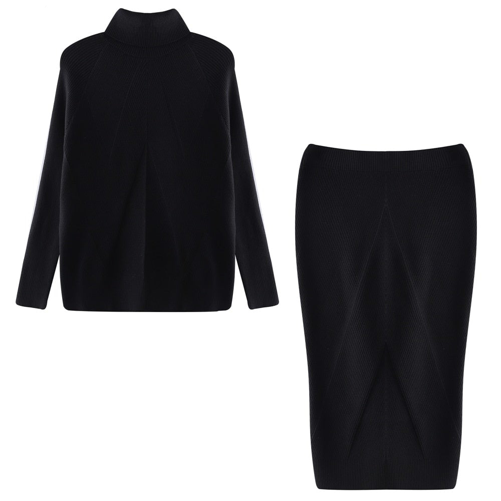 Trendy Gebreide Coltrui En Rok | Winter