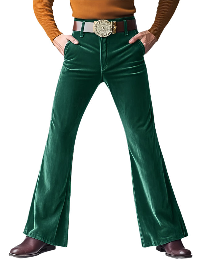 Fluwelen Flare Broek voor Mannen