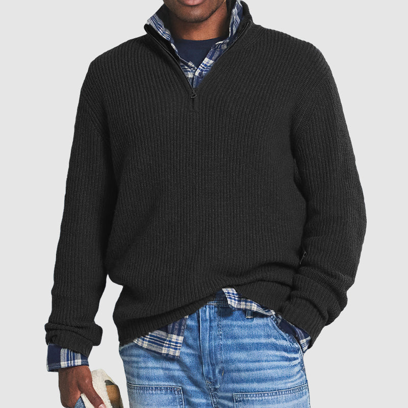 Stijlvolle Half Zip Trui Voor Heren - Alexander