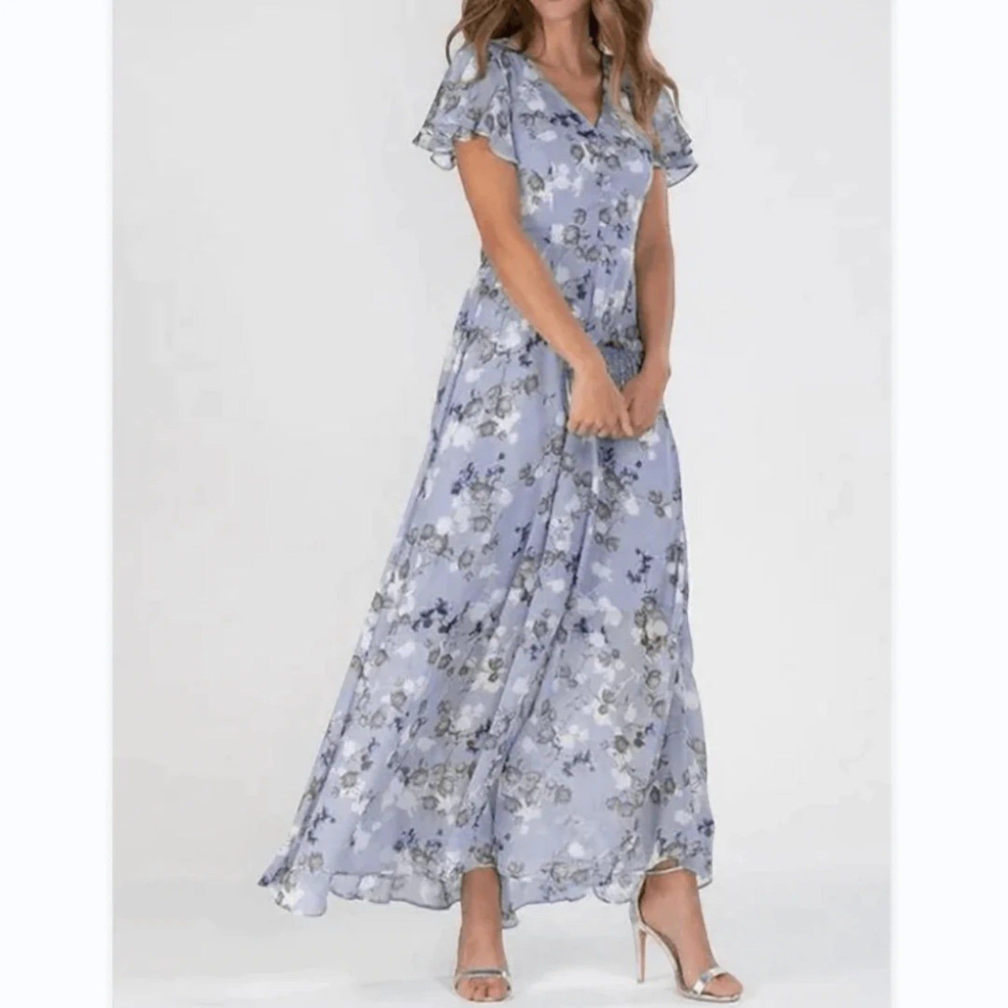 Yasmine | Zomerjurk Met Bloemenprint | Maxi