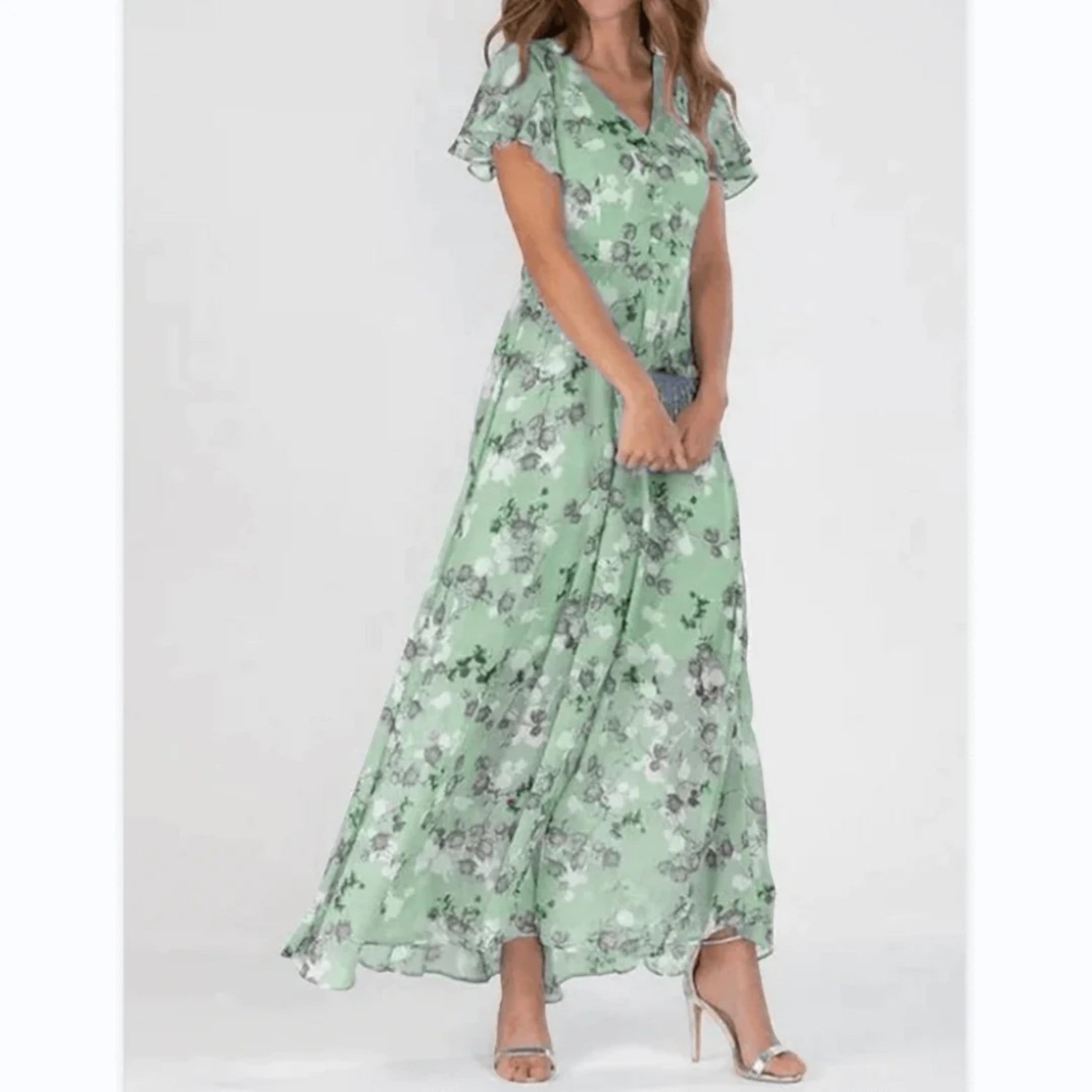 Yasmine | Zomerjurk Met Bloemenprint | Maxi