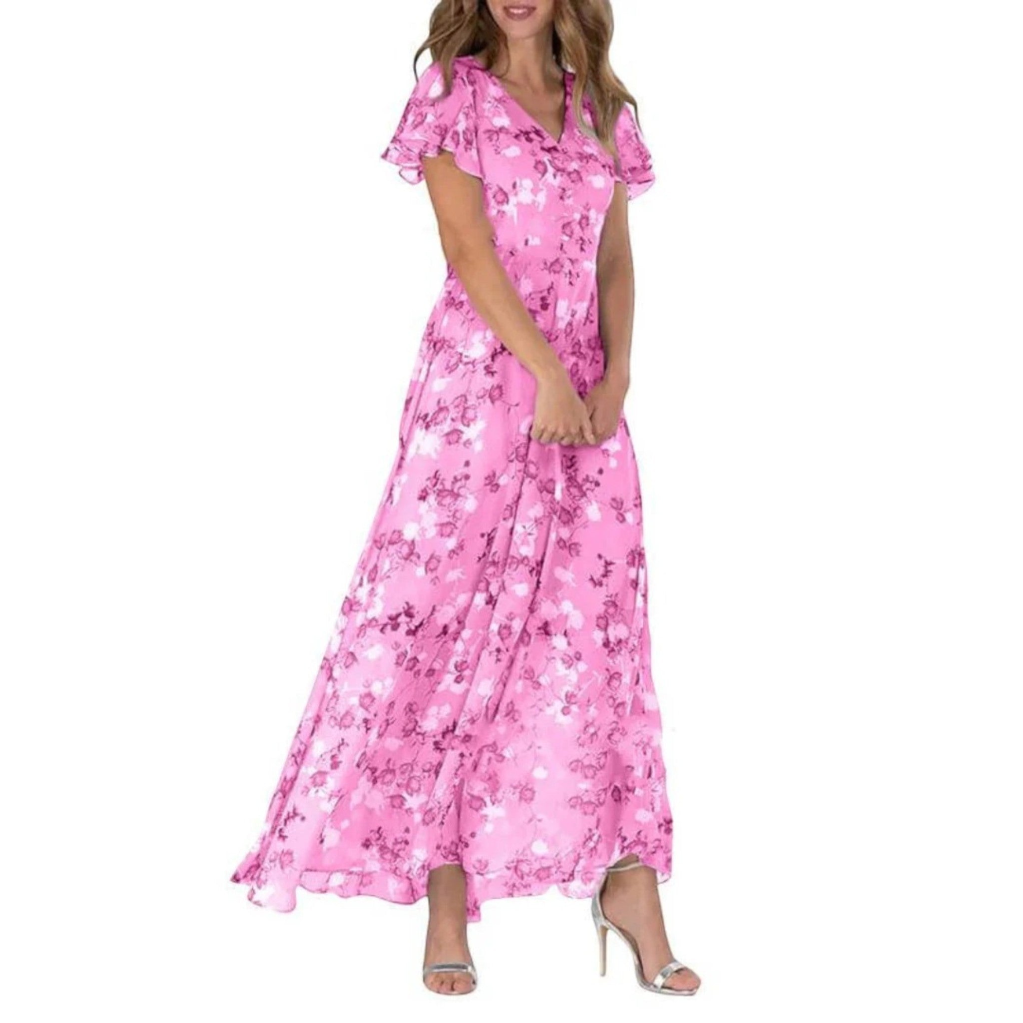 Yasmine | Zomerjurk Met Bloemenprint | Maxi