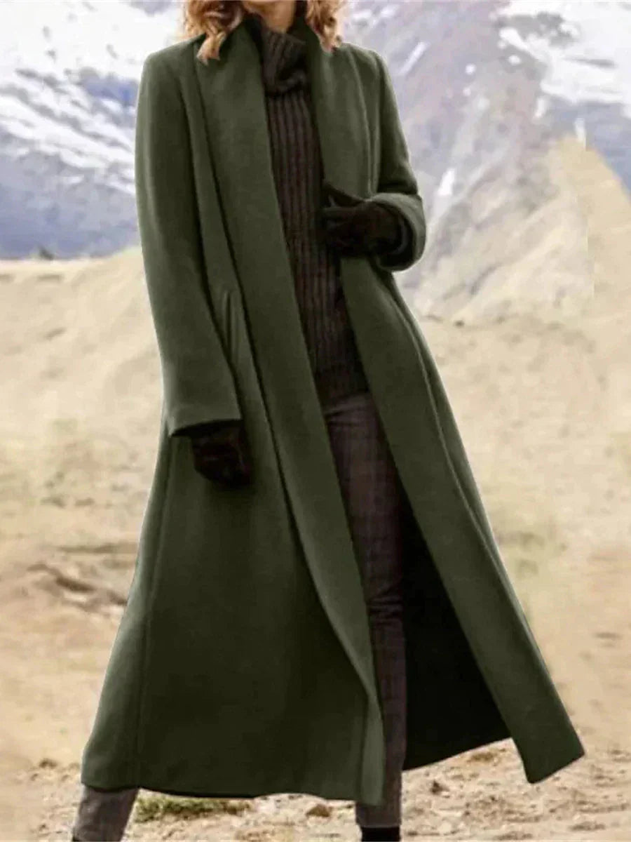 Lange Dames Trenchcoat Zwart