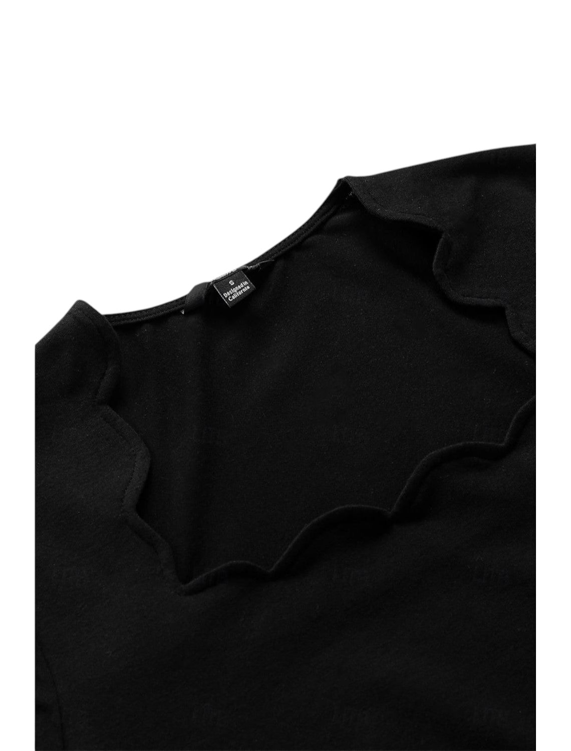 Dames Stijlvol Basic Shirt Zwart