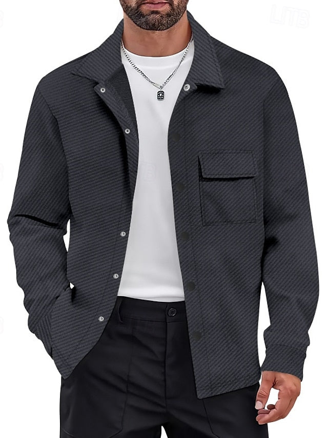 Casual Jacquard Blouse Met Lange Mouwen