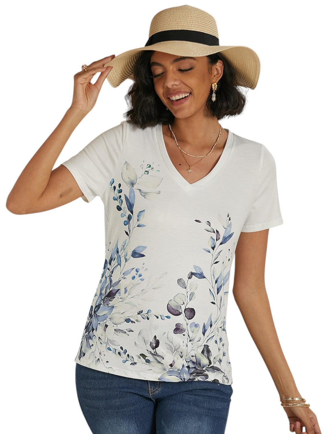 Basic Bloemenprint Top Voor De Zomer