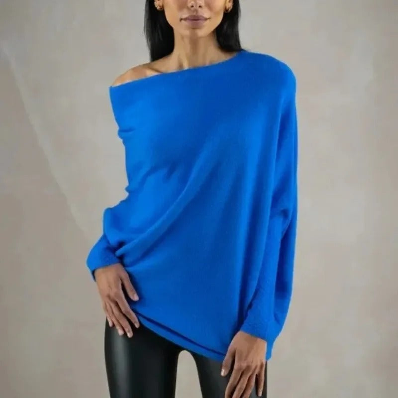 Stijlvolle Off Shoulder Trui Losse Pasvorm