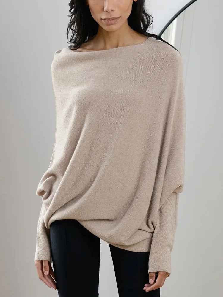 Stijlvolle Off Shoulder Trui Losse Pasvorm