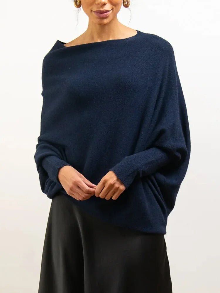 Stijlvolle Off Shoulder Trui Losse Pasvorm