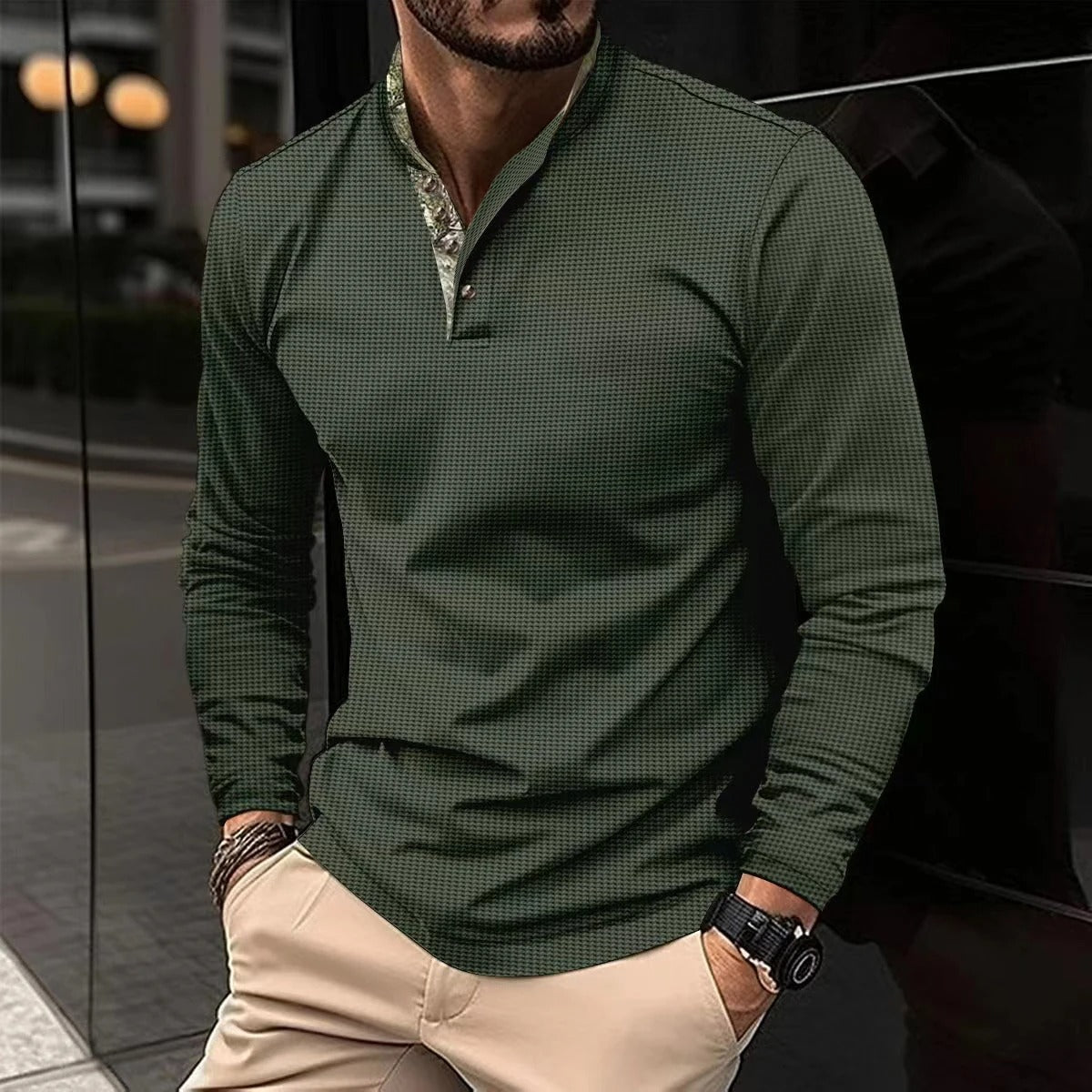 Stijlvolle longsleeve polo voor Mannen - Alexander