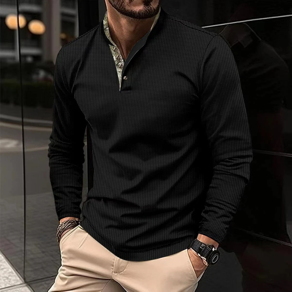 Stijlvolle longsleeve polo voor Mannen - Alexander