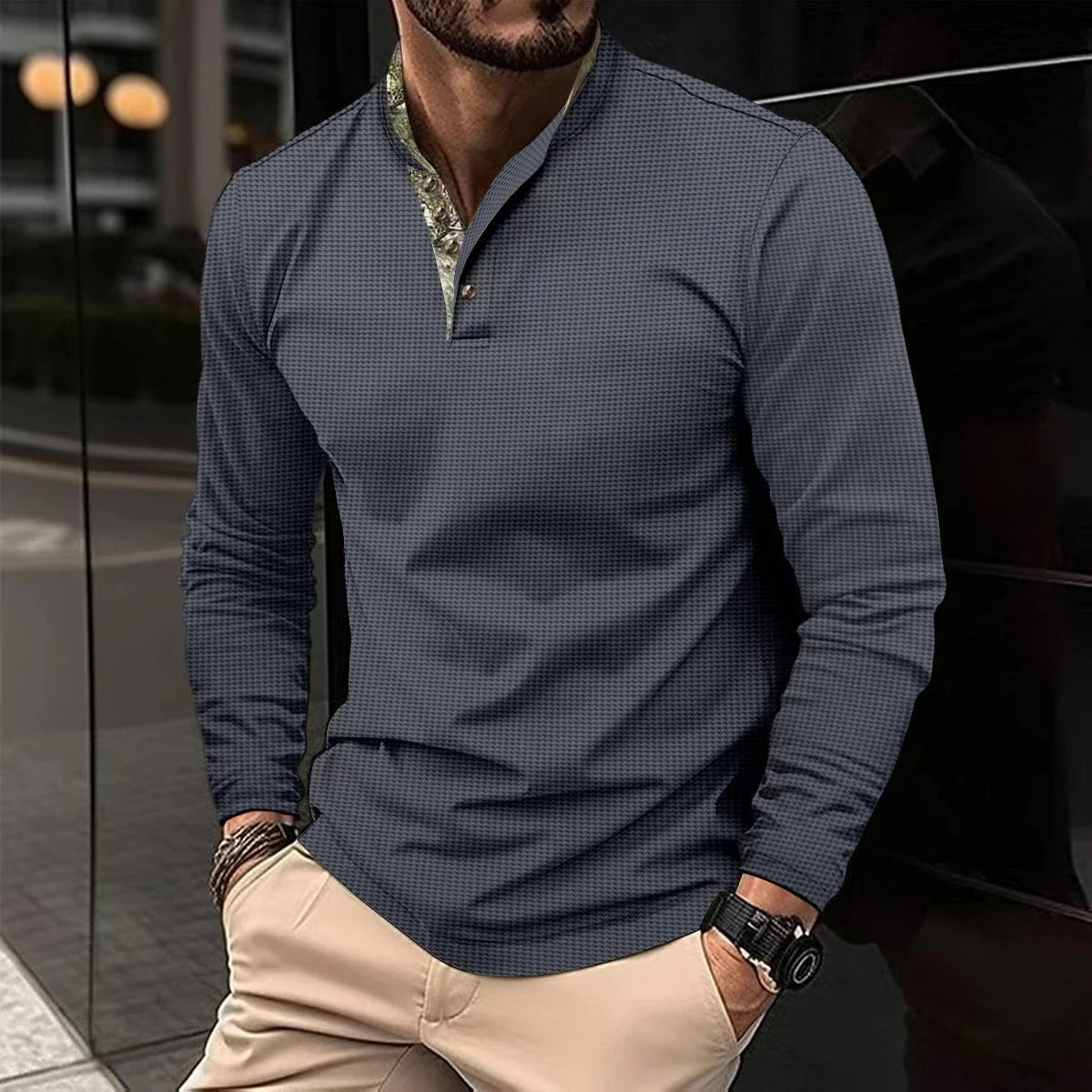 Stijlvolle longsleeve polo voor Mannen - Alexander