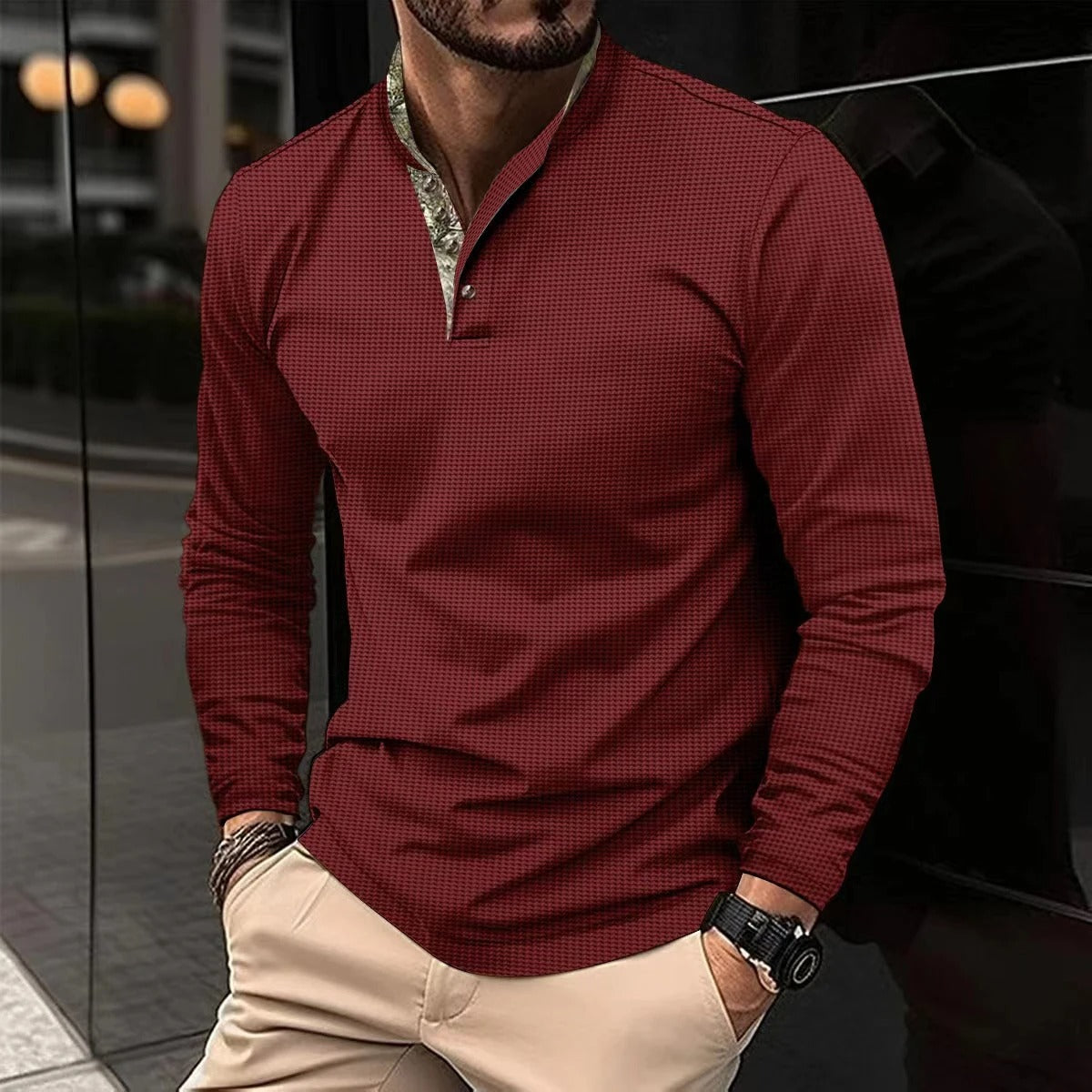 Stijlvolle longsleeve polo voor Mannen - Alexander