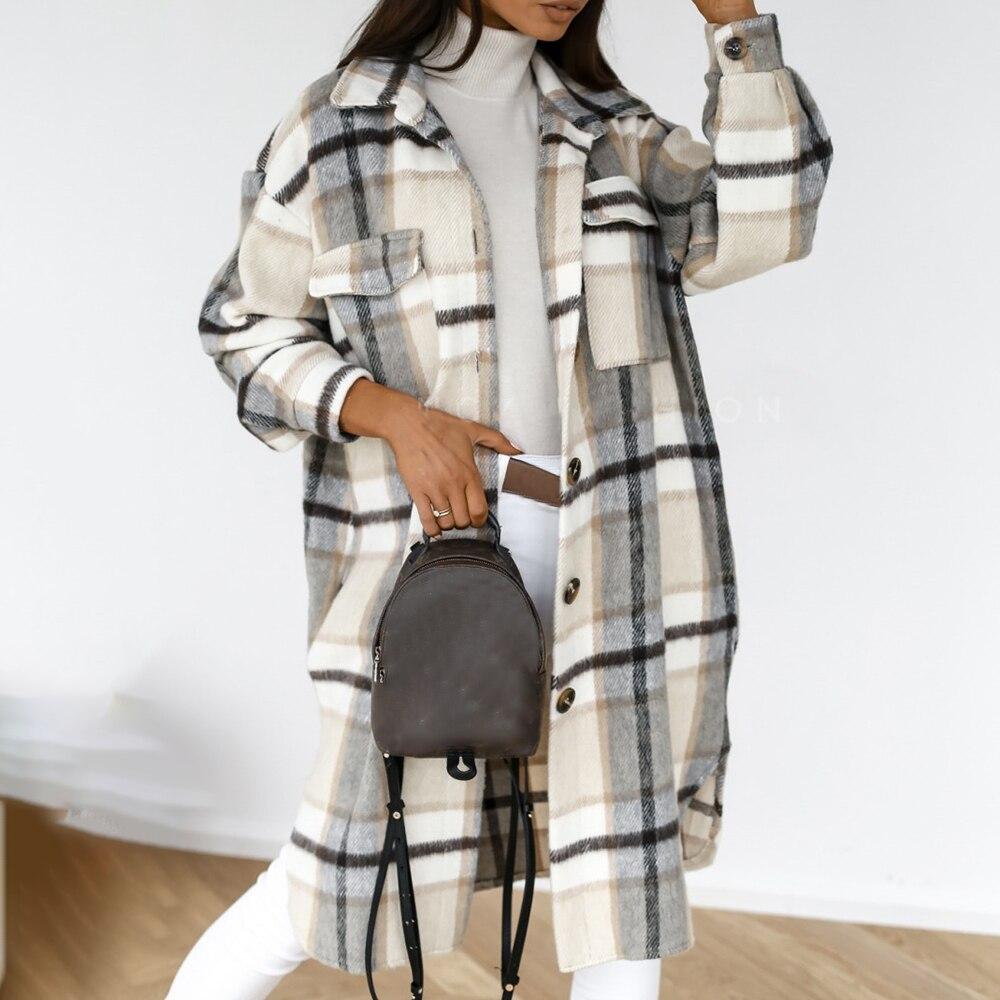 AYDEN - Dames Trenchcoat Tussenjas Geruit