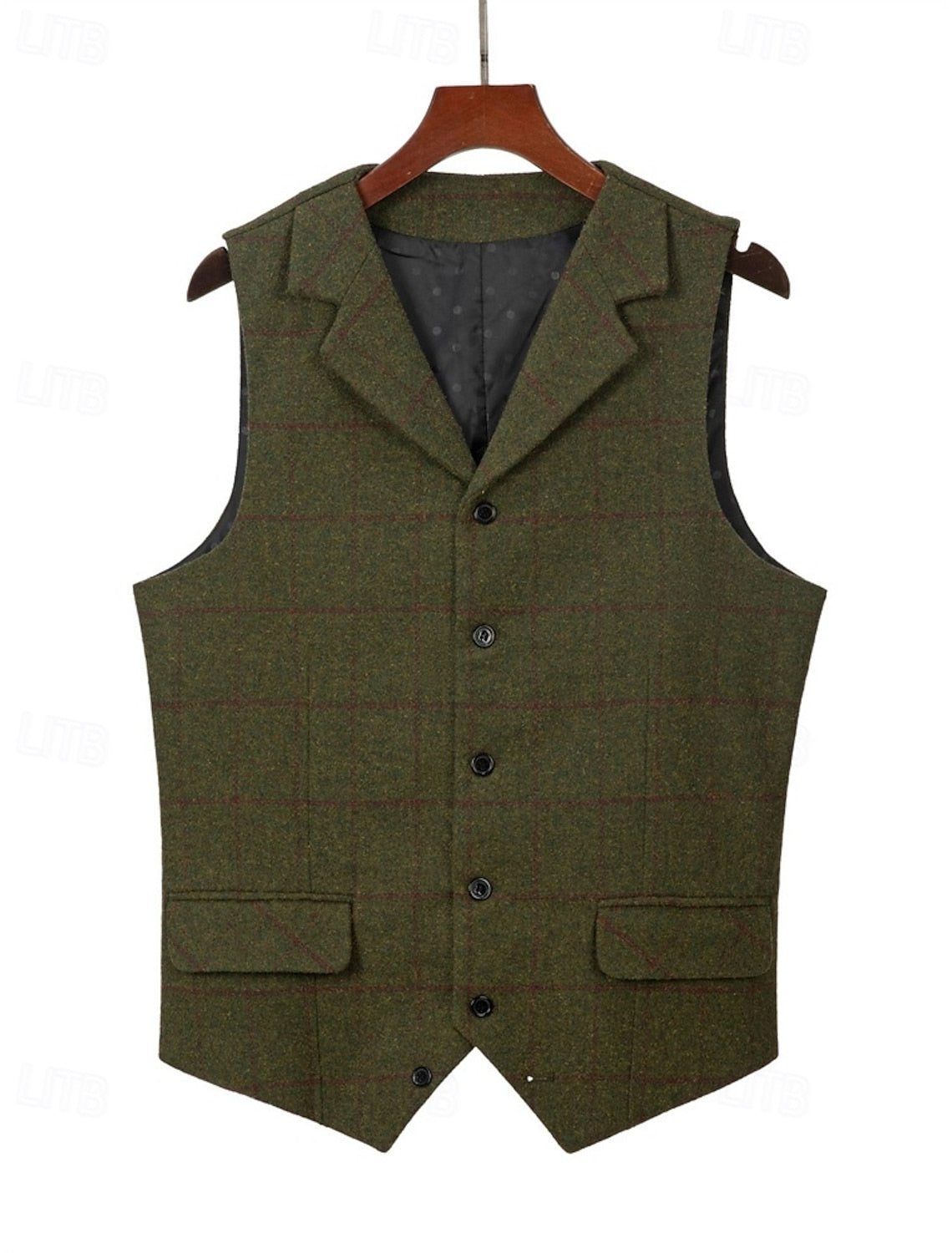Gilet Geruit Regular Fit Heren