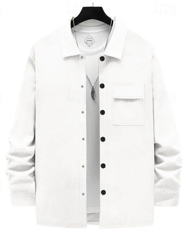 Casual Jacquard Blouse Met Lange Mouwen