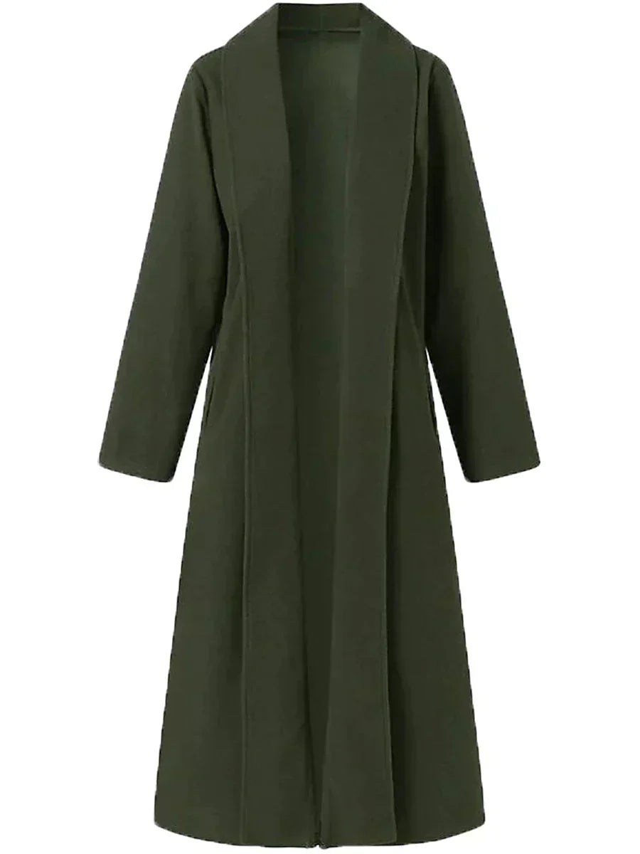 Lange Dames Trenchcoat Zwart