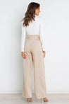 Soepele Linnen Dames Broek Met Hoge Taille