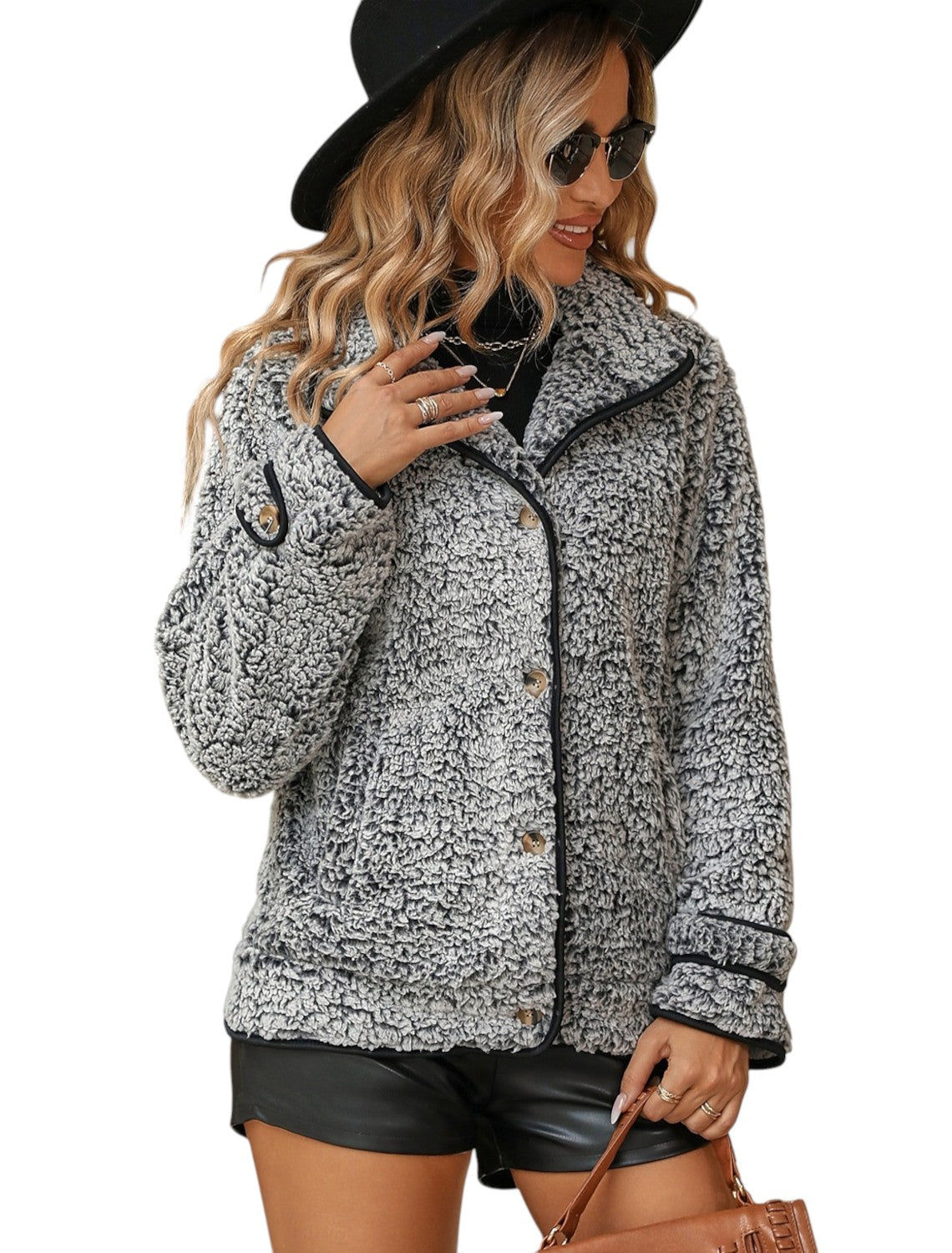 Stijlvol Teddy Vest Met Knopen