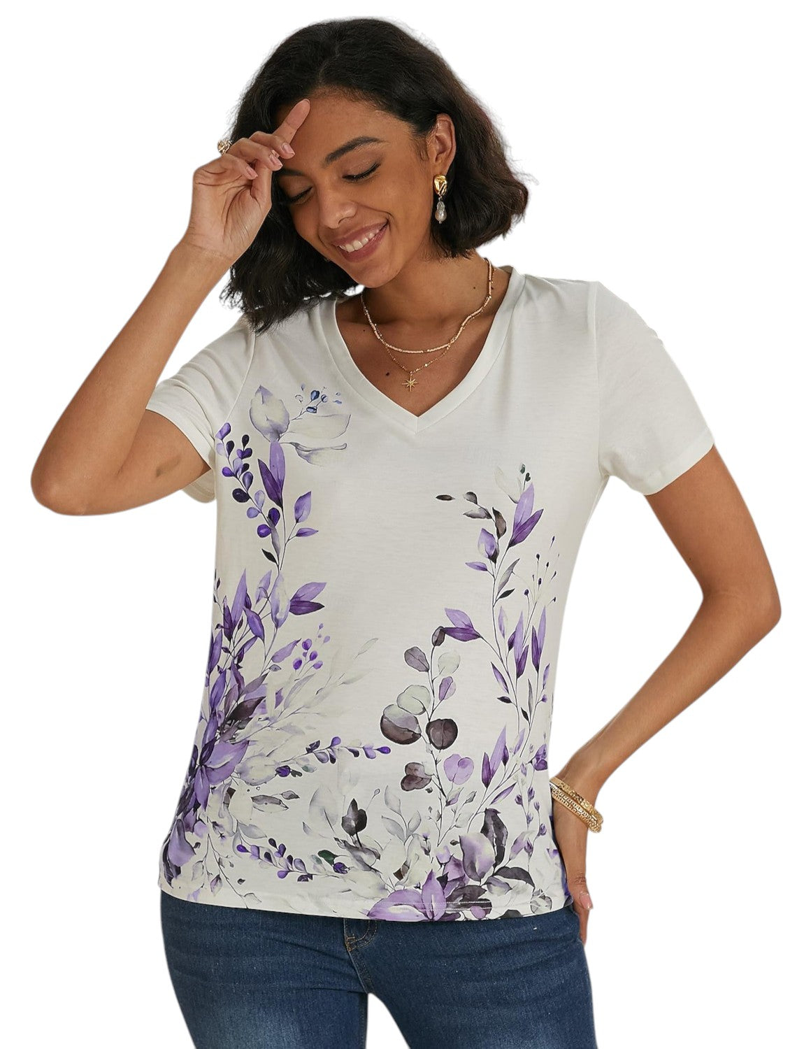 Basic Bloemenprint Top Voor De Zomer