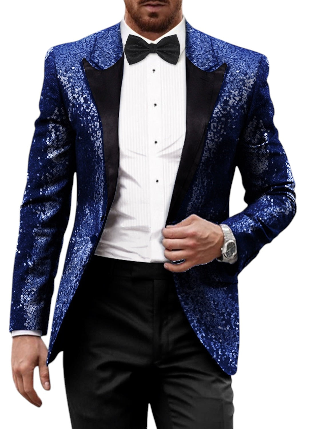 Retro Glitter Blazer Voor Mannen