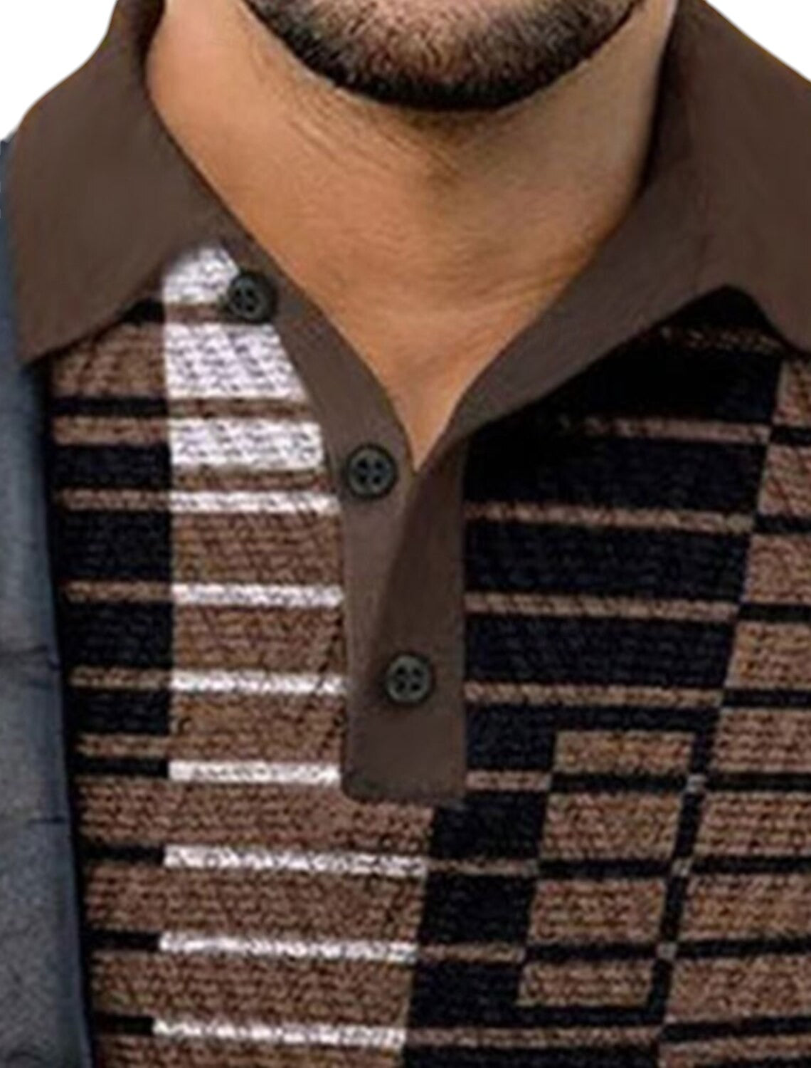 Vintage Polo Shirt Met Lange Mouwen