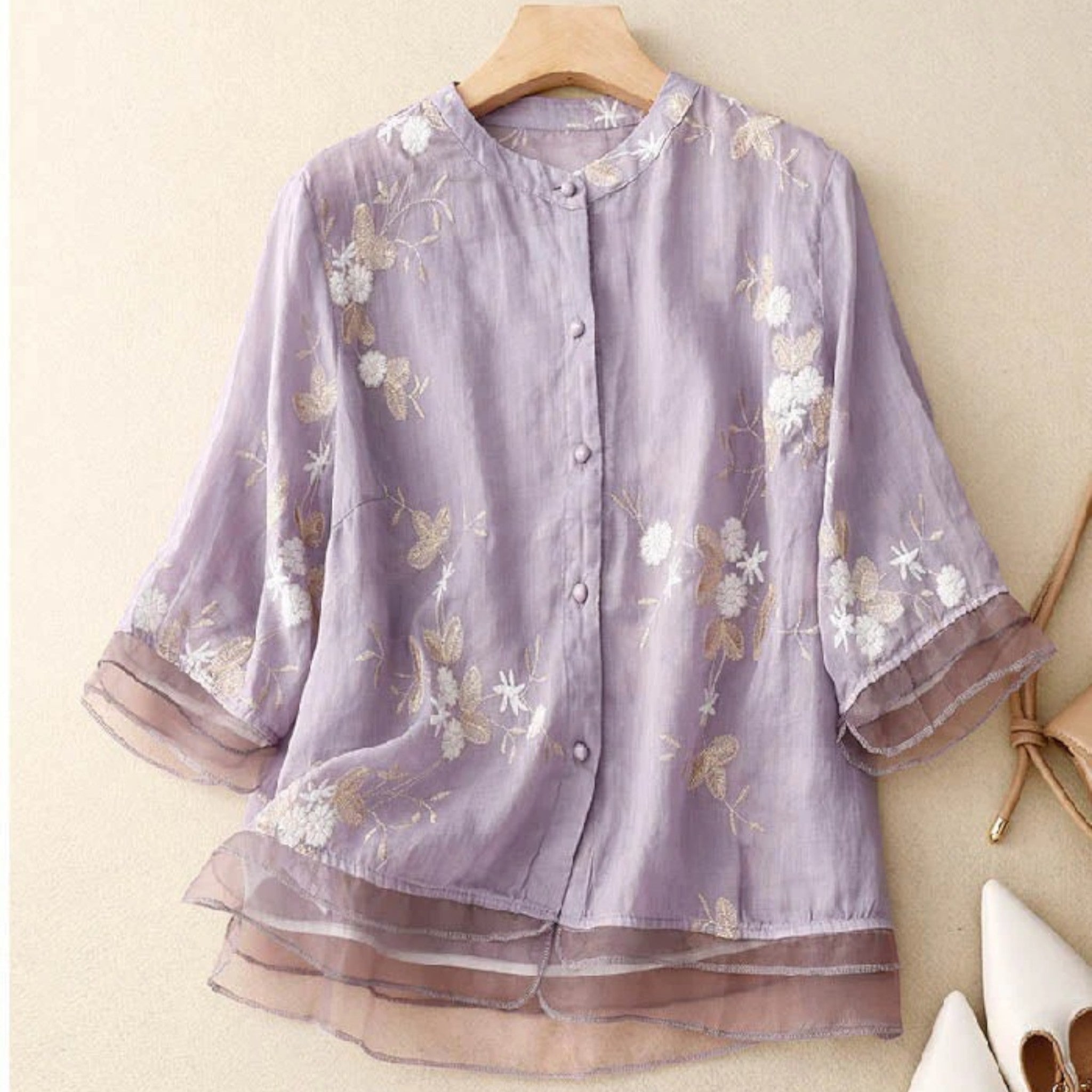 Amanda | Luchtige Zomer Blouse Met Bloemenprint