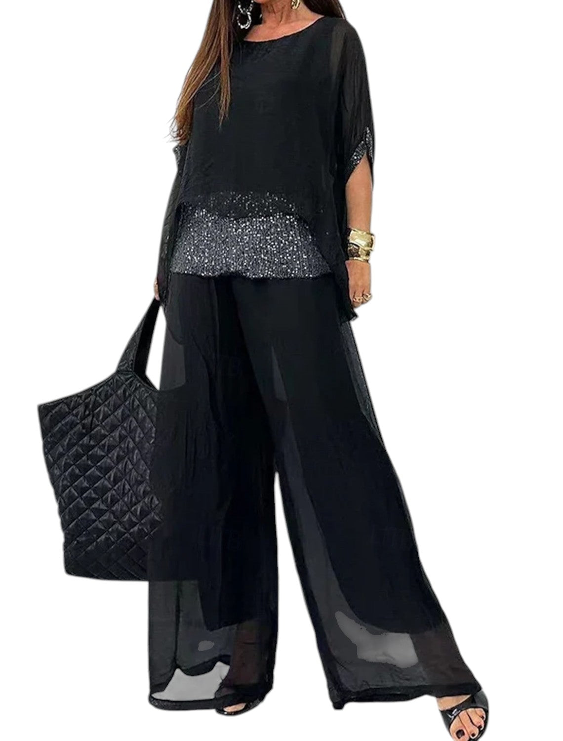 2-Delige Set Blouse & Wijde Broek