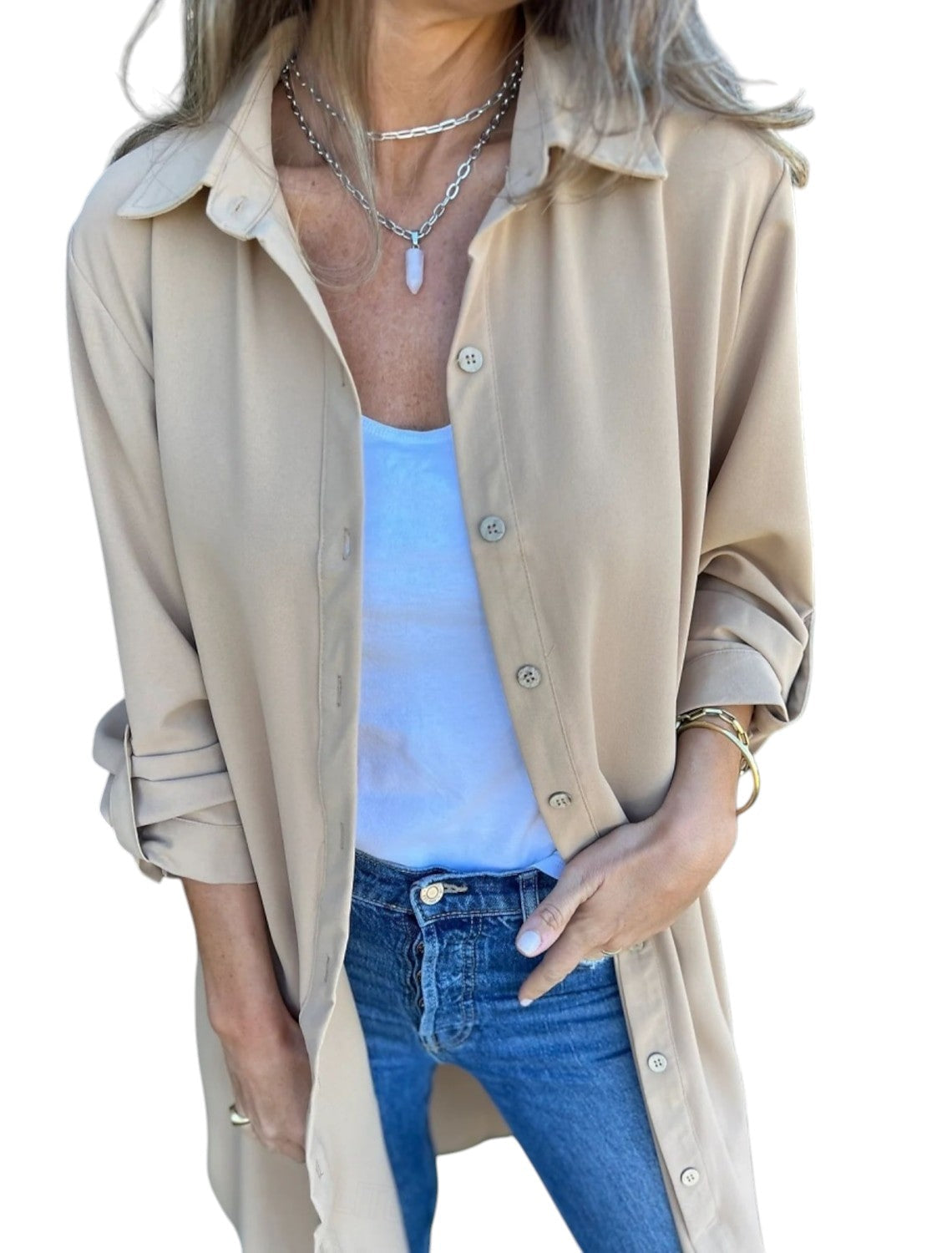 Stijlvol Lange Dames Blouse