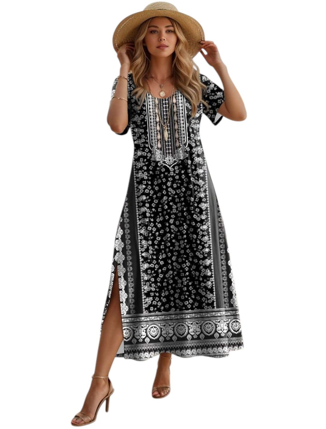 Boho Vintage Zomerjurk Dames