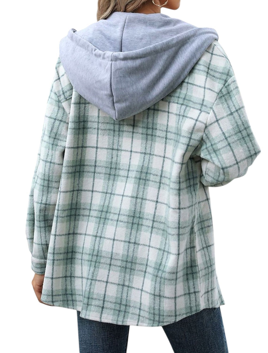 Casual Geblokt Vest Met Capuchon Dames