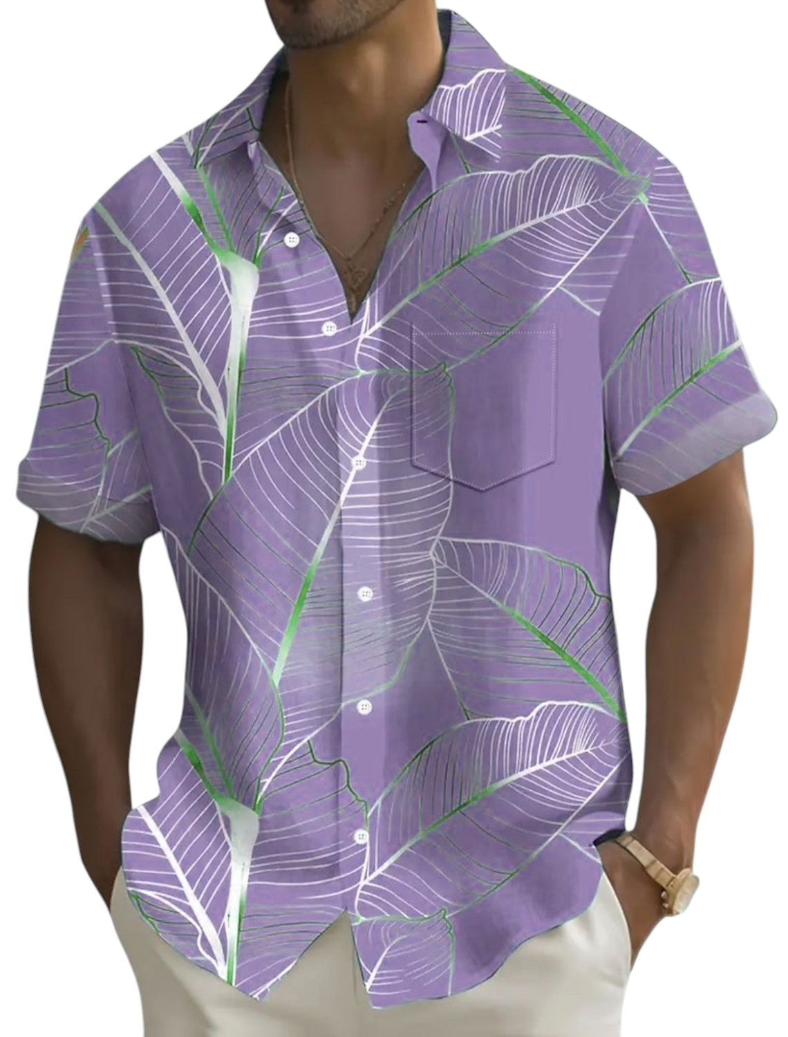 Stijlvolle Tropische Heren Blouse