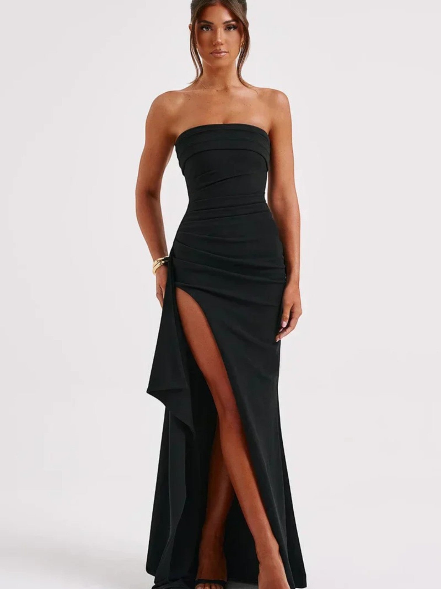 Leona | Off Shoulder Avondjurk Met Split