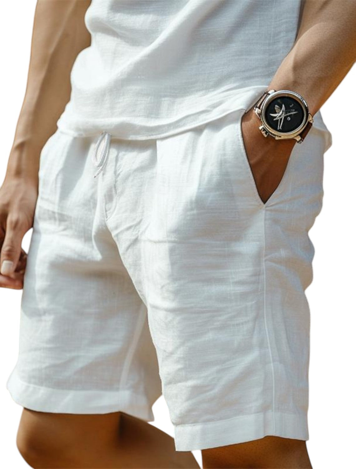 Marvis - Korte Linnen Broek voor Heren