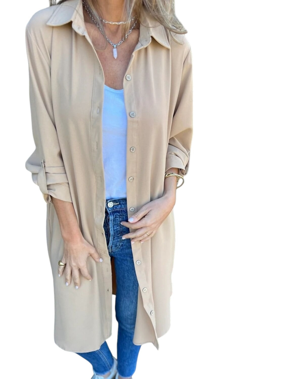 Stijlvol Lange Dames Blouse
