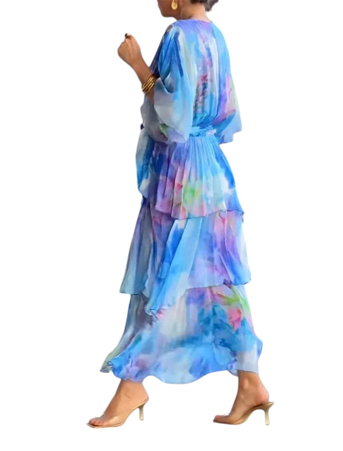 Boho Zomer Maxi Jurk Met V-hals